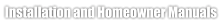Installation and Homeowner Manuals